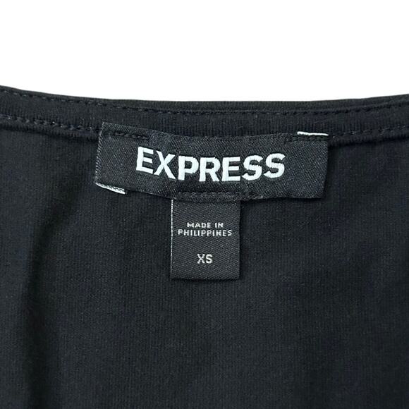 Express Black Scallop Trim Tank Top - Picture 3 of 4